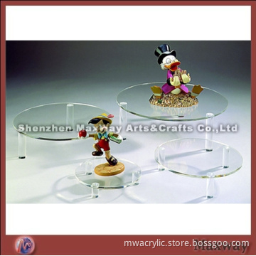 Small Clear Round Promotional Acrylic Single Tower Wedding Party Cup Cake Display Stand Rack